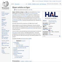 Hyper articles en ligne