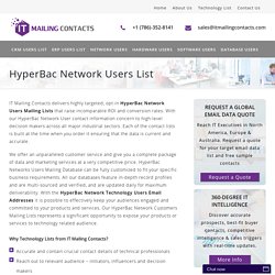 HyperBac Network Customers Email List