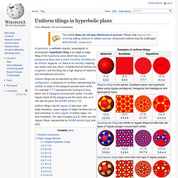 Uniform tilings in hyperbolic plane