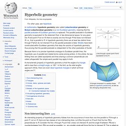 Hyperbolic geometry