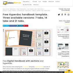 Free Hyperdoc handbook template for Google Slides or PowerPoint