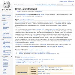 Hypérion (mythologie)