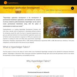 Hyperledger Blockchain Development Services : Crypto Softwares