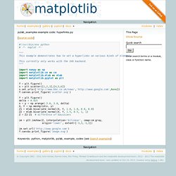 pylab_examples example code: hyperlinks.py — Matplotlib 1.3.0 documentation