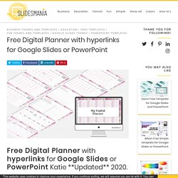 Free Digital Planner with hyperlinks for Google Slides or PowerPoint