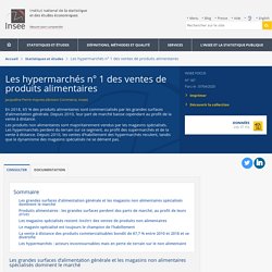 Les hypermarchés n° 1 des ventes de produits alimentaires - Insee Focus - 187