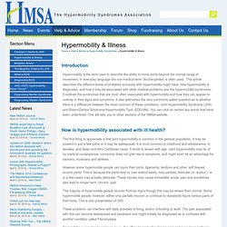 Syndromes Association » Hypermobility & Illness