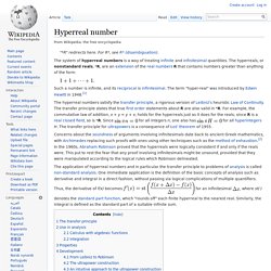 Hyperreal number