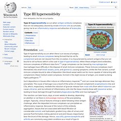 Type III hypersensitivity