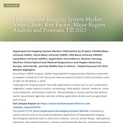 Hyperspectral Imaging System Market Value Chain, Key Fa...