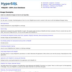 HyperSQL Usage Examples