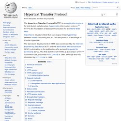 Hypertext Transfer Protocol