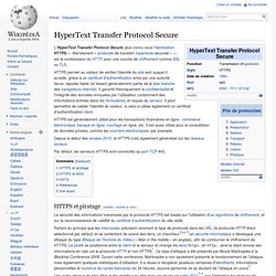 HyperText Transfer Protocol Secure