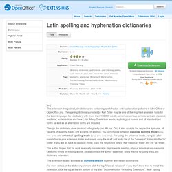 Latin spelling and hyphenation dictionaries