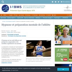 Hypnose et préparation mentale de l'athlète - IRBMS