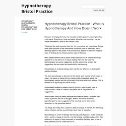 Hypnotherapy Bristol Practice