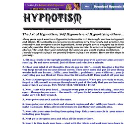 Hypnotism ... the Art of