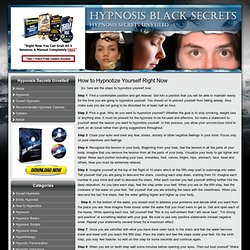 Hypnotize Yourself Now - 8 Simple Steps To Hypnotize Yourself
