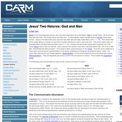 Jesus' Two Natures: God and Man