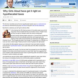 Why Girls Aloud have got it right on hypothecated taxes - 06 Nov 2007 - James' Blog: a blog from BusinessGreen.