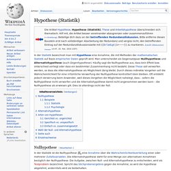 Hypothese (Statistik)