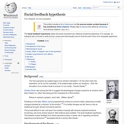 Facial feedback hypothesis