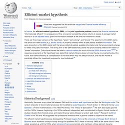 Efficient-market hypothesis