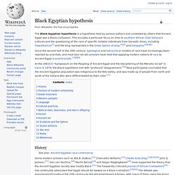Black Egyptian hypothesis