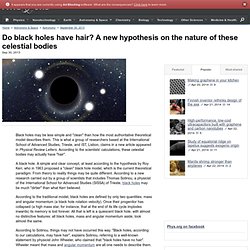 Do black holes have hair? A new hypothesis on the nature of these celestial bodies