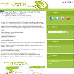Your Work Truck + the Terex® HyPower™ Hybrid Retrofit Kit = Savings for You « Terex Hypower: electric utility, hybrid, truck, digger, bucket, aerial, lift, aerial device, plug-in, fuel efficient, vehicle, derrick, hi-ranger