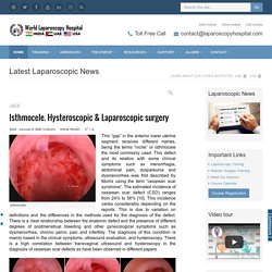 Isthmocele. Hysteroscopic & Laparoscopic surgery