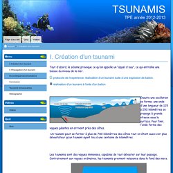 I. Création d'un tsunami - TSUNAMIS