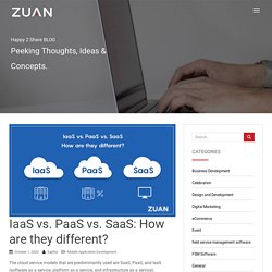 IaaS vs. PaaS vs. SaaS: How are they different?