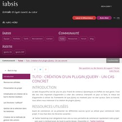 Iabsis - Tuto : Création d'un plugin jQuery - Un cas concret