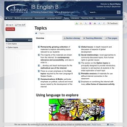 IB English B: Topics