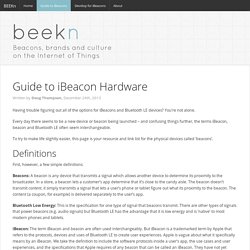 Buying an iBeacon: Guide to Bluetooth LE Devices