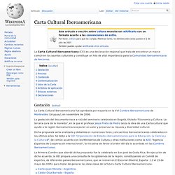 Carta Cultural Iberoamericana