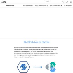 IBM Blockchain - How IBM can help