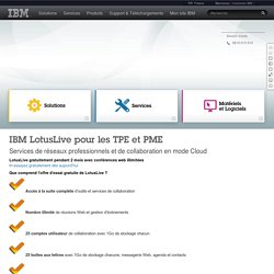 LotusLive IBM pour les TPE et PME - France