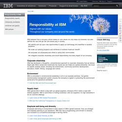 Responsibility at IBM