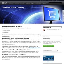 Software online catalog