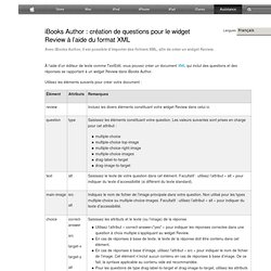 iBooks Author : création de questions pour le widget Review à l’aide du format XML