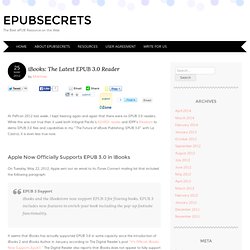 Blog Archive » iBooks: The Latest EPUB 3.0 Reader