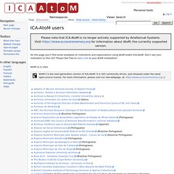 ICA-AtoM users - ICA-AtoM