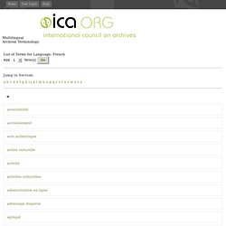 ICA Terminology Database