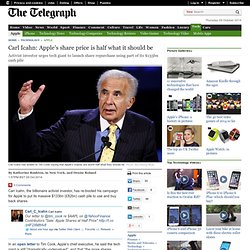 Carl Icahn: Apple's share price is half what it should be