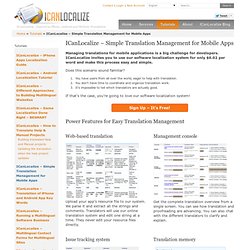 Simple Translation Management for Mobile Apps