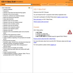 ICD11 Beta Draft