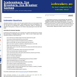 Icebreaker Questions - Icebreaker games collection