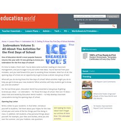 Education World: Icebreakers Volume 5: Getting To Know You Activities